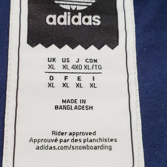 Adidas 10K Riding Jacket Mens XL Navy Red Hooded Windbreaker Snowboard Gorpcore - Picture 5 of 16
